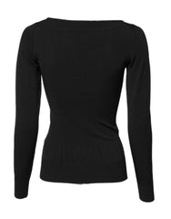 Dolce & Gabbana Black Viscose Long Sleeves Pullover Top -   -  Dolce & Gabbana.