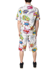 Dolce & Gabbana White Cartoon Print Cotton Men Pajama Set Sleepwear -   -  Dolce & Gabbana.