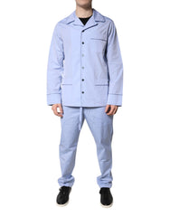 Dolce & Gabbana Light Blue DG Logo Cotton Men Pajama Set Sleepwear -   -  Dolce & Gabbana.