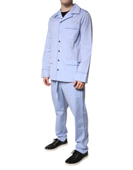 Dolce & Gabbana Light Blue DG Logo Cotton Men Pajama Set Sleepwear -   -  Dolce & Gabbana.