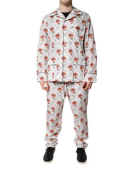 Dolce & Gabbana Multicolor Floral Print Cotton Pajama Set Sleepwear -   -  Dolce & Gabbana.