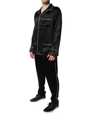 Dolce & Gabbana Black Silk Shirt Pants Pajama Set Sleepwear -   -  Dolce & Gabbana.