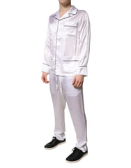 Dolce & Gabbana White Satin Silk Men Pajama Set Sleepwear -   -  Dolce & Gabbana.
