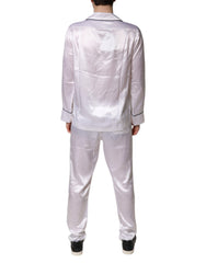 Dolce & Gabbana White Satin Silk Men Pajama Set Sleepwear -   -  Dolce & Gabbana.