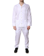 Dolce & Gabbana White Cotton Shirt Pants Pajama Set Sleepwear -   -  Dolce & Gabbana.