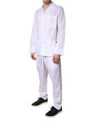 Dolce & Gabbana White Cotton Shirt Pants Pajama Set Sleepwear -   -  Dolce & Gabbana.