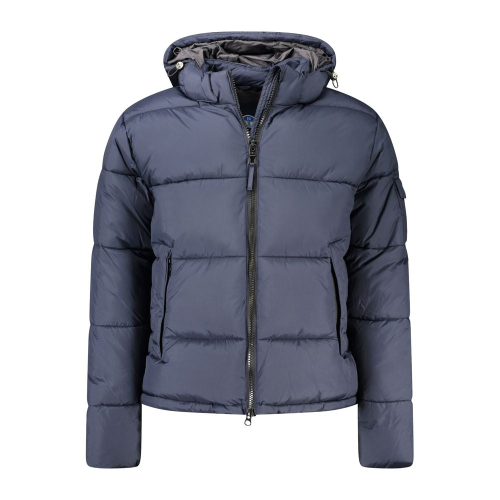 North Sails Blue Polyester Men Jacket -   -  North Sails.