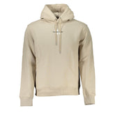 Calvin Klein Beige Fleece Hooded Sweatshirt with Logo Embroidery -   -  Calvin Klein.