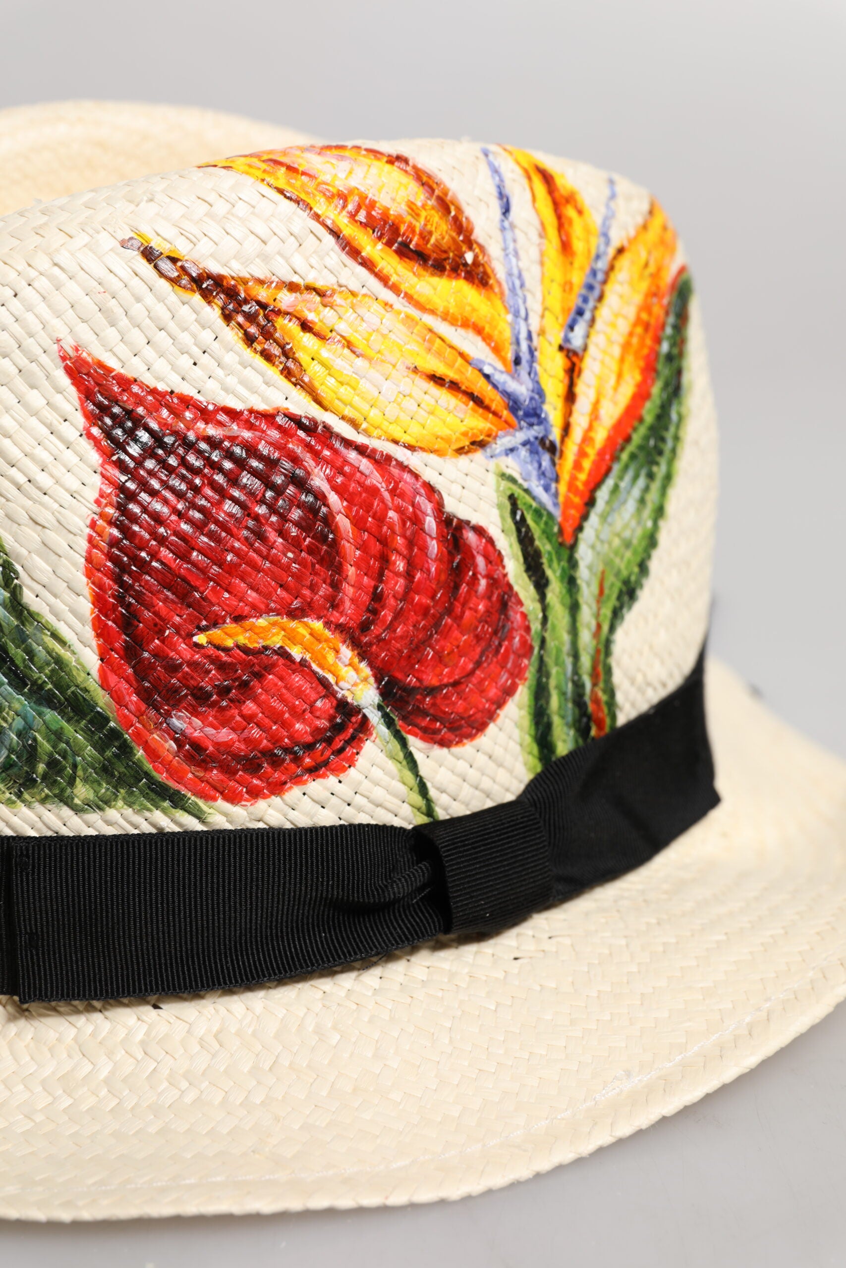 Dolce & Gabbana Beige Floral Print Straw Wide Brim Fedora Hat -   -  Dolce & Gabbana. Dolce & Gabbana Beige Floral Print Straw Wide Brim Fedora Hat -   -  Dolce & Gabbana.