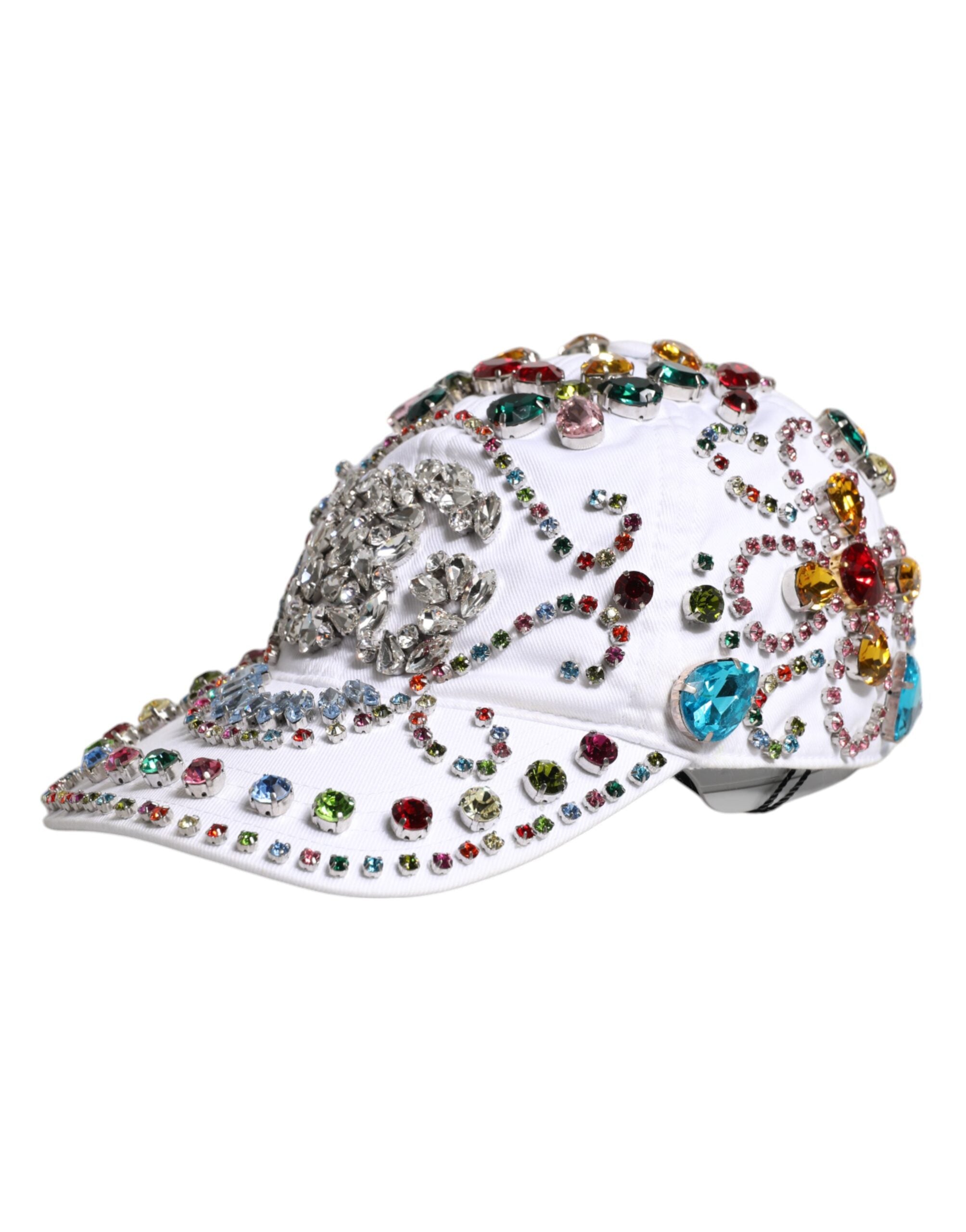 Dolce & Gabbana White Multicolor Crystal Embellish Baseball Cap -   -  Dolce & Gabbana. Dolce & Gabbana White Multicolor Crystal Embellish Baseball Cap -   -  Dolce & Gabbana.