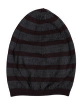Dolce & Gabbana Gray Striped Wool Knitted Winter Beanie Hat -   -  Dolce & Gabbana.