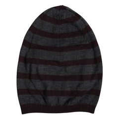 Dolce & Gabbana Gray Striped Wool Knitted Winter Beanie Hat -   -  Dolce & Gabbana.