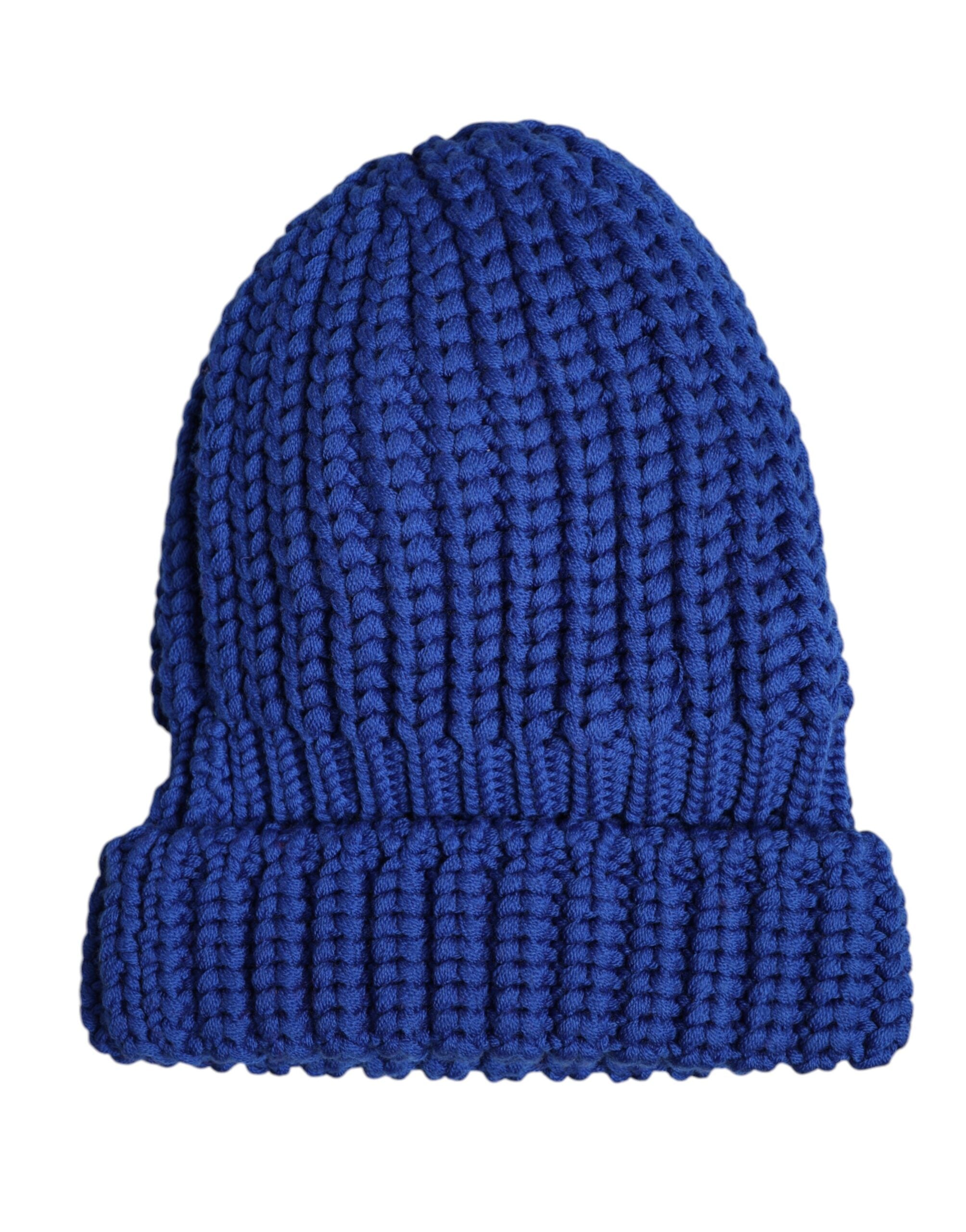 Dolce & Gabbana Blue Wool Knitted Winter Beanie Hat -   -  Dolce & Gabbana. Dolce & Gabbana Blue Wool Knitted Winter Beanie Hat -   -  Dolce & Gabbana.
