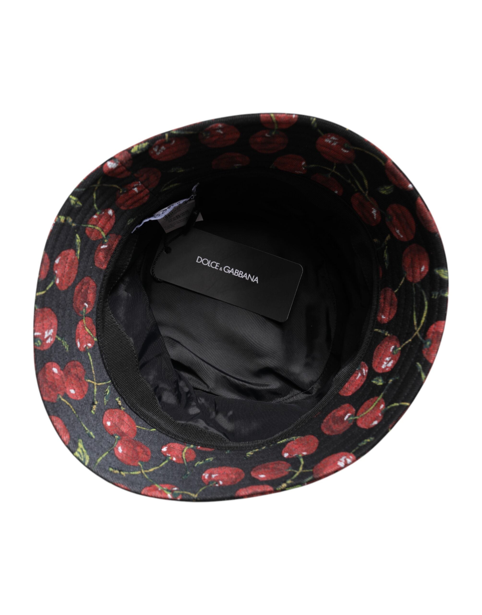 Dolce & Gabbana Black Cotton Printed Wide Brim Bucket Hat -   -  Dolce & Gabbana. Dolce & Gabbana Black Cotton Printed Wide Brim Bucket Hat -   -  Dolce & Gabbana.