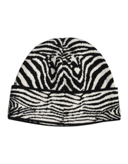 Dolce & Gabbana Black White Zebra Knitted Winter Beanie Hat -   -  Dolce & Gabbana.
