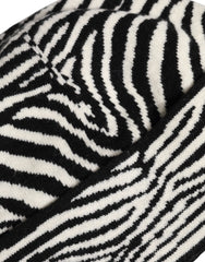 Dolce & Gabbana Black White Zebra Knitted Winter Beanie Hat -   -  Dolce & Gabbana.