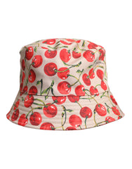 Dolce & Gabbana Beige Cotton Printed Wide Brim Bucket Hat -   -  Dolce & Gabbana.