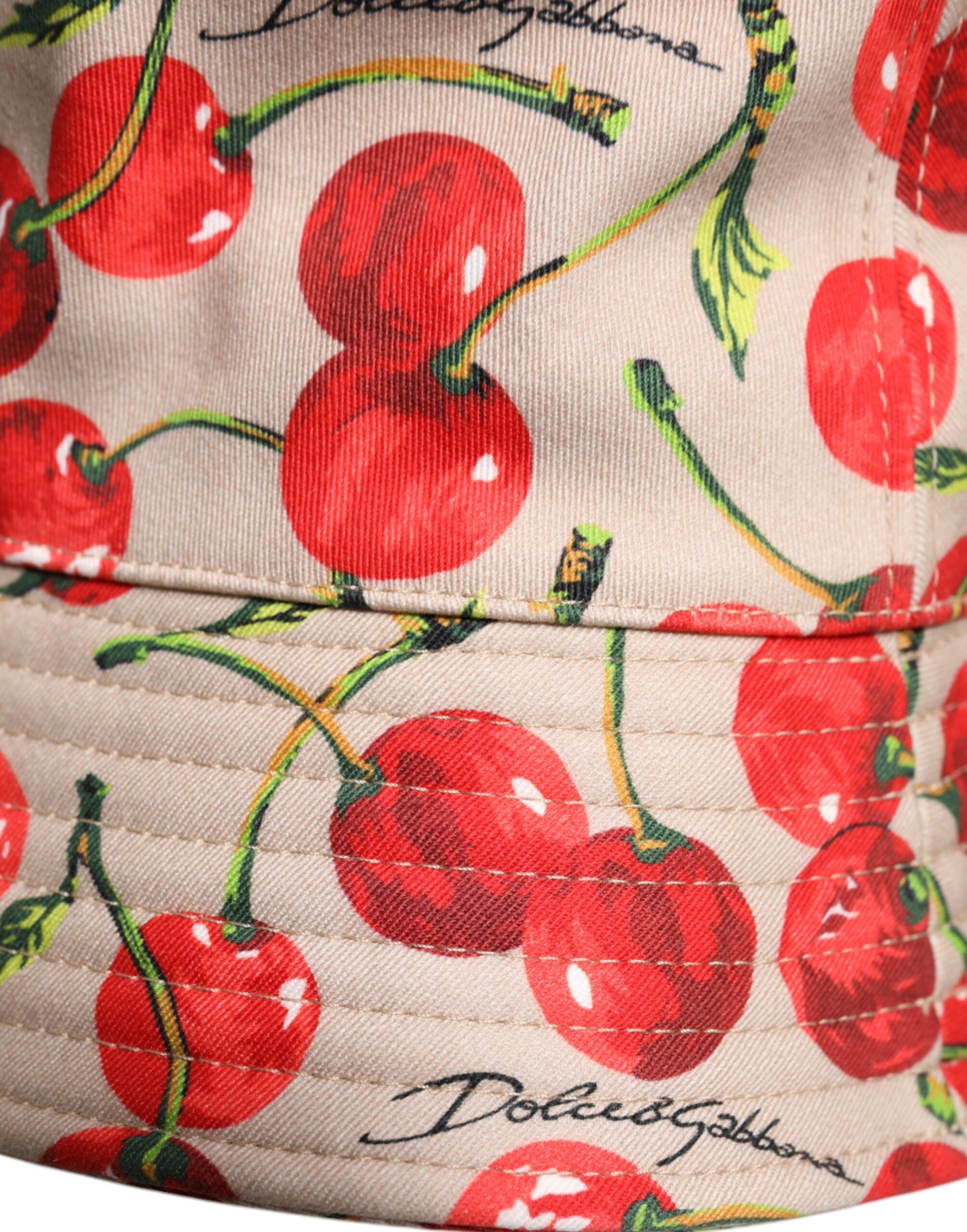 Dolce & Gabbana Beige Cotton Printed Wide Brim Bucket Hat -   -  Dolce & Gabbana. Dolce & Gabbana Beige Cotton Printed Wide Brim Bucket Hat -   -  Dolce & Gabbana.