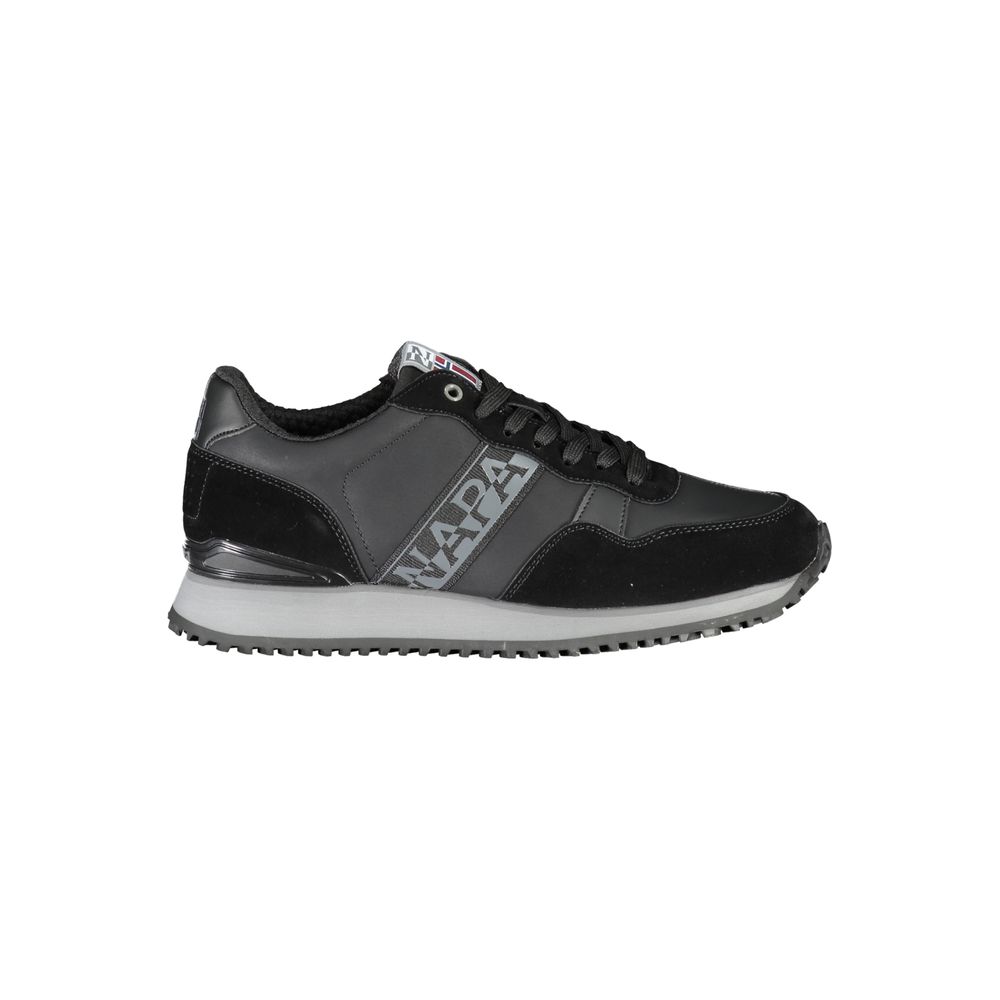 Napapijri Sleek Black Contrast Lace Sneakers -   -  Napapijri.