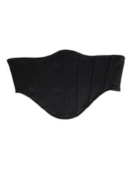 Dolce & Gabbana Black Cotton Waist Tuxedo Belt Cummerbund -   -  Dolce & Gabbana.