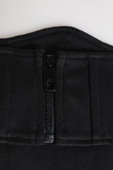Dolce & Gabbana Black Cotton Waist Tuxedo Belt Cummerbund -   -  Dolce & Gabbana.