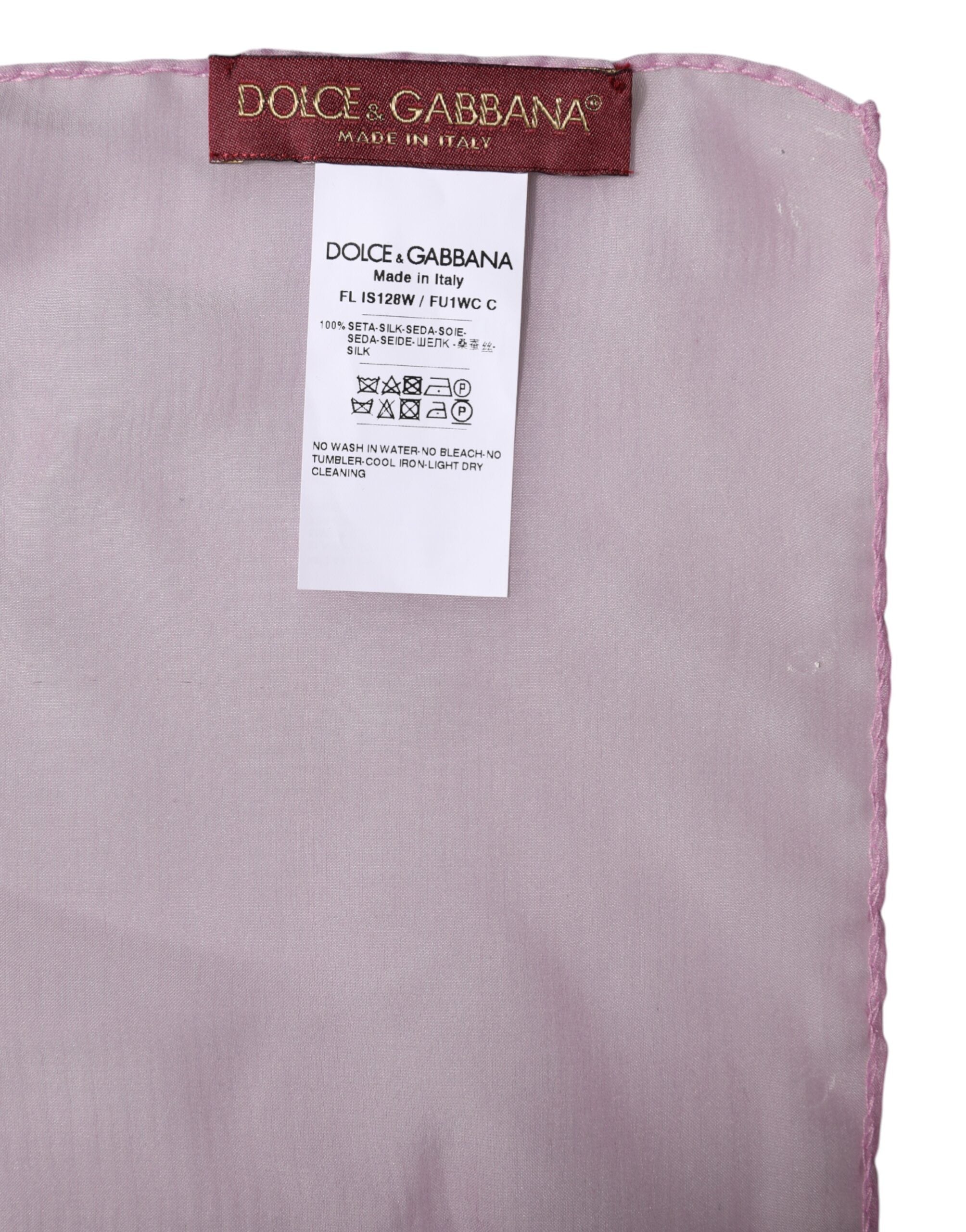 Dolce & Gabbana Pink Silk Rectangle Women Wrap Shawl Scarf -   -  Dolce & Gabbana. Dolce & Gabbana Pink Silk Rectangle Women Wrap Shawl Scarf -   -  Dolce & Gabbana.