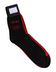 Dolce & Gabbana Black Nylon DG Logo Mid Calf Men Socks -   -  Dolce & Gabbana.