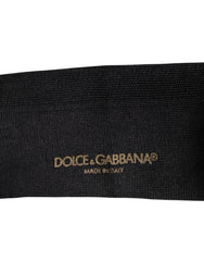 Dolce & Gabbana Black Cotton DG Logo Mid Calf Men Socks -   -  Dolce & Gabbana.