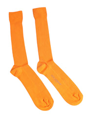 Dolce & Gabbana Orange Cotton Logo Over The Calf Socks -   -  Dolce & Gabbana.
