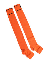 Dolce & Gabbana Orange Cotton DG Logo Print Open Toe Socks -   -  Dolce & Gabbana.