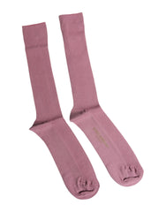 Dolce & Gabbana Rose Pink Cotton Over The Calf Socks -   -  Dolce & Gabbana.