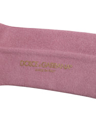 Dolce & Gabbana Rose Pink Cotton Over The Calf Socks -   -  Dolce & Gabbana.
