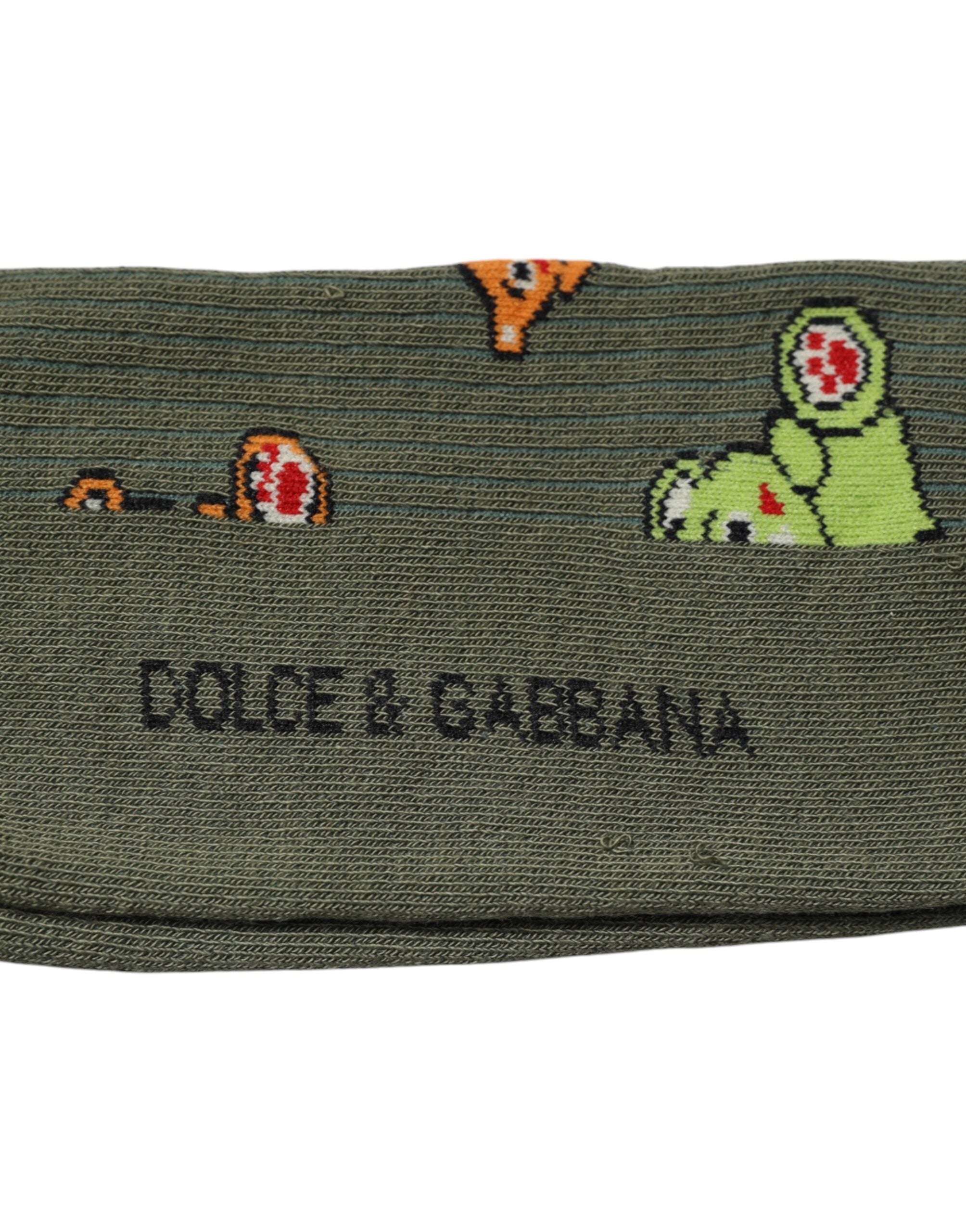 Dolce & Gabbana Green Nylon DG Bear Printed Mid Calf Socks -   -  Dolce & Gabbana. Dolce & Gabbana Green Nylon DG Bear Printed Mid Calf Socks -   -  Dolce & Gabbana.
