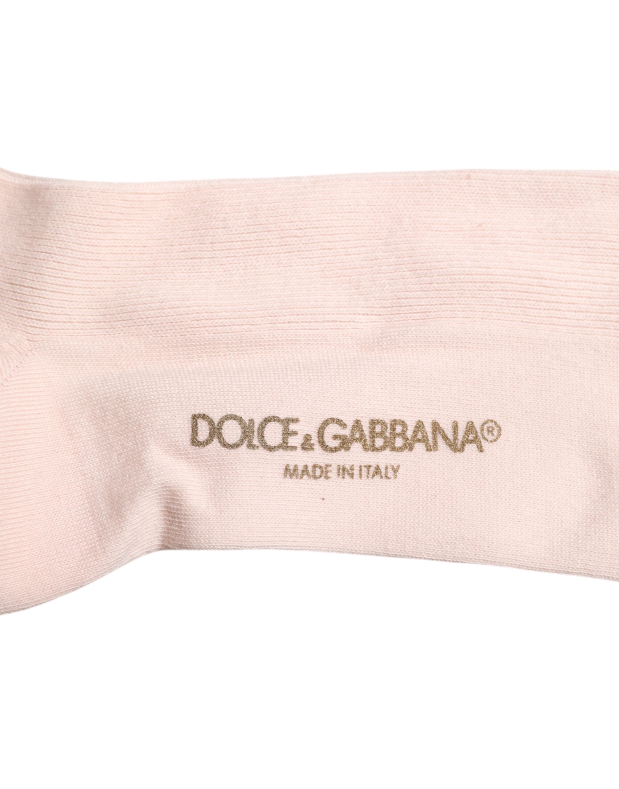 Dolce & Gabbana Ivory Cotton Stretch Logo Over Calf Socks -   -  Dolce & Gabbana. Dolce & Gabbana Ivory Cotton Stretch Logo Over Calf Socks -   -  Dolce & Gabbana.