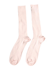 Dolce & Gabbana Ivory Cotton Stretch Logo Over Calf Socks -   -  Dolce & Gabbana.