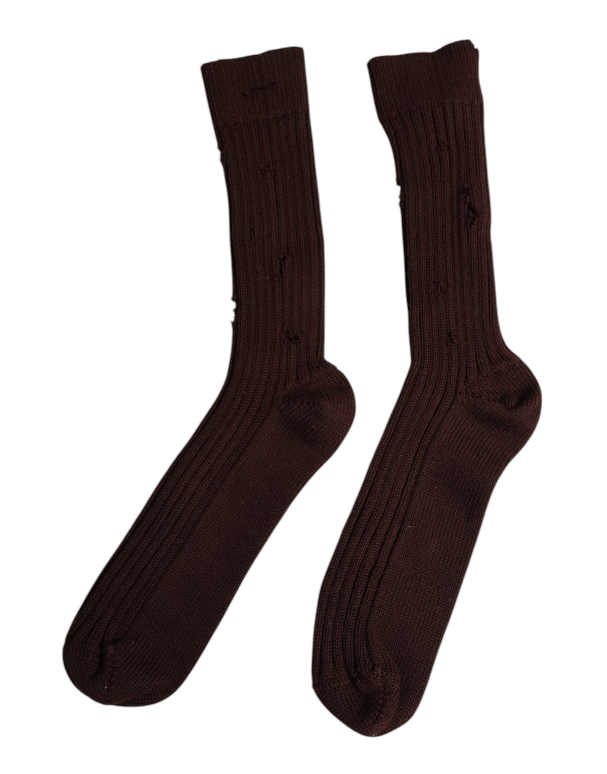 Dolce & Gabbana Brown Cotton Stretch Over The Calf Socks -   -  Dolce & Gabbana. Dolce & Gabbana Brown Cotton Stretch Over The Calf Socks -   -  Dolce & Gabbana.