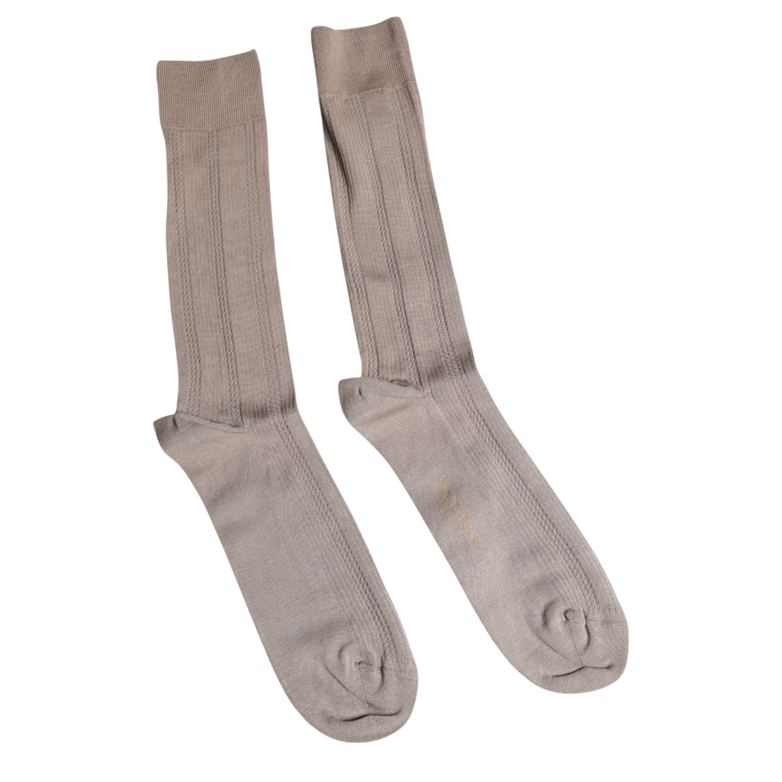 Dolce & Gabbana Brown Cotton Stretch Logo Over Calf Socks -   -  Dolce & Gabbana. Dolce & Gabbana Brown Cotton Stretch Logo Over Calf Socks -   -  Dolce & Gabbana.
