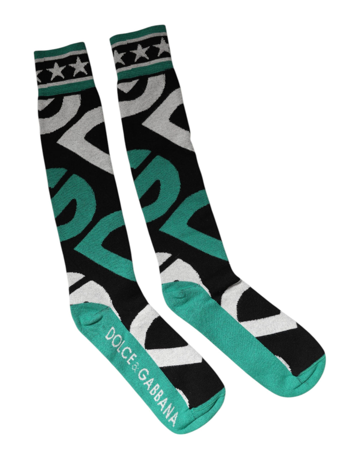 Dolce & Gabbana Multicolor Cotton Stretch Over Calf Socks -   -  Dolce & Gabbana.
