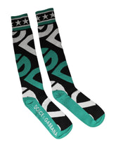 Dolce & Gabbana Multicolor Cotton Stretch Over Calf Socks -   -  Dolce & Gabbana.
