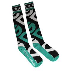 Dolce & Gabbana Multicolor Cotton Stretch Over Calf Socks -   -  Dolce & Gabbana.