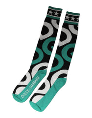 Dolce & Gabbana Multicolor Cotton Stretch Over Calf Socks -   -  Dolce & Gabbana.
