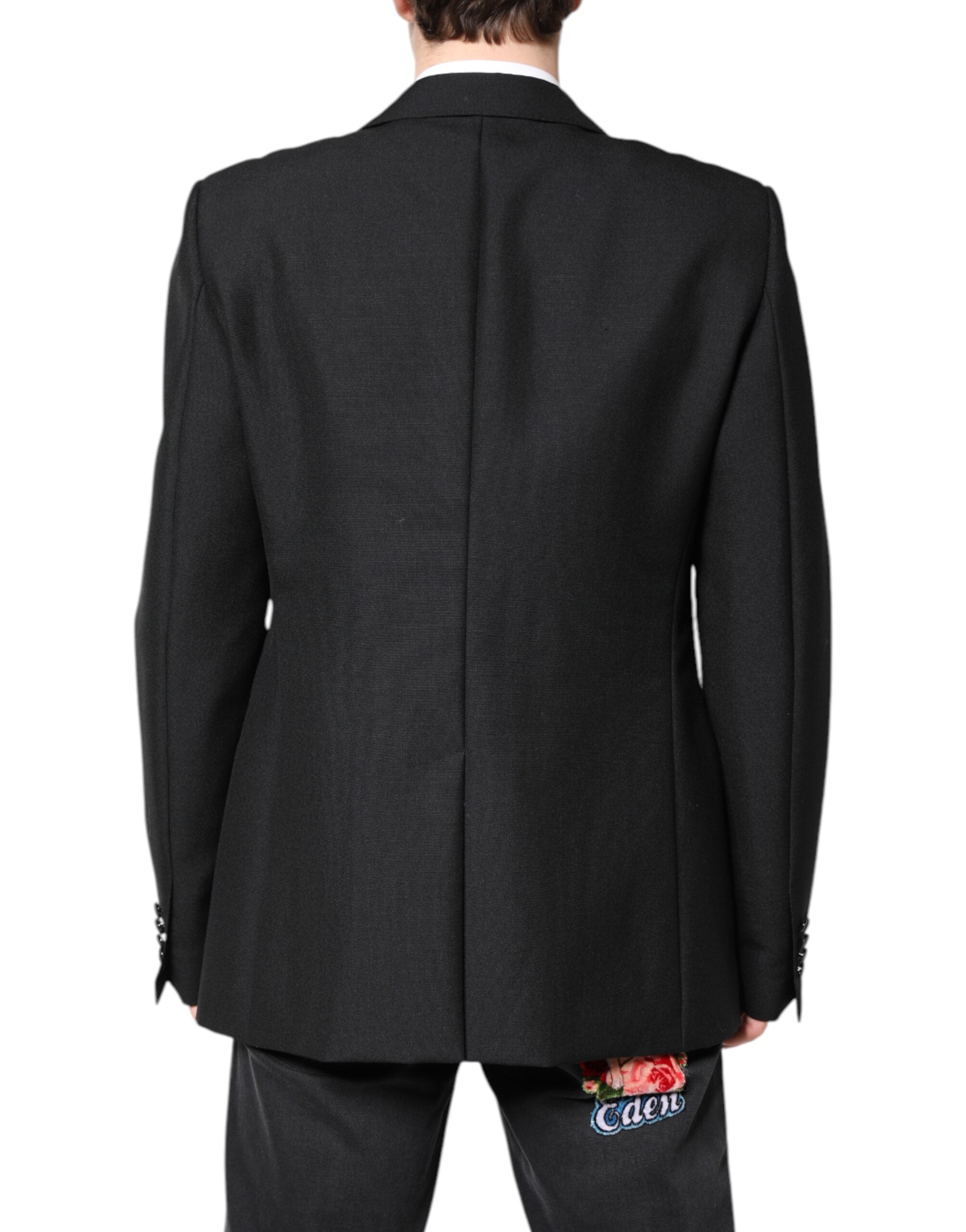 Dolce & Gabbana Black Wool Single Breasted Coat Blazer -   -  Dolce & Gabbana. Dolce & Gabbana Black Wool Single Breasted Coat Blazer -   -  Dolce & Gabbana.