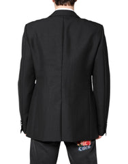 Dolce & Gabbana Black Wool Single Breasted Coat Blazer -   -  Dolce & Gabbana.