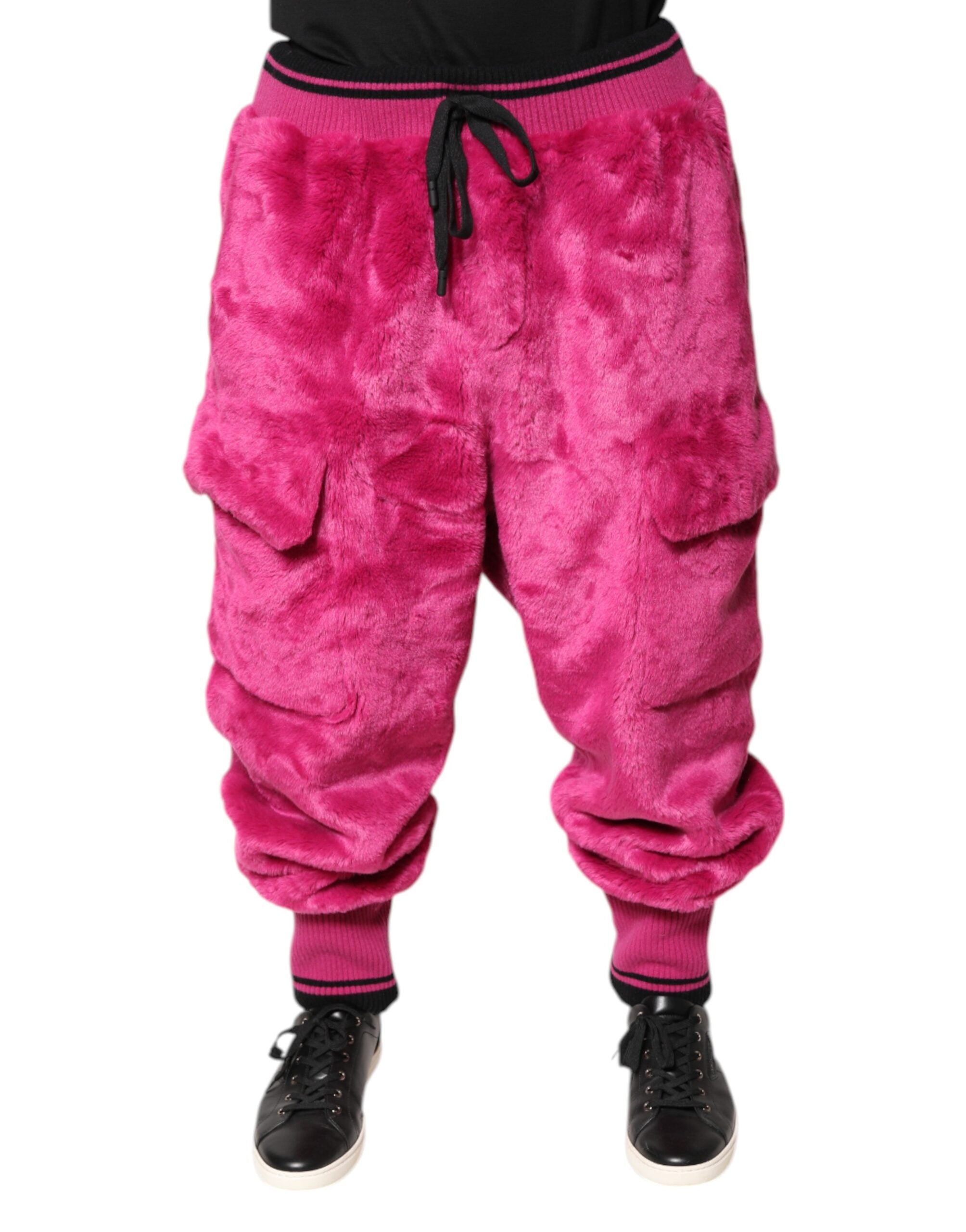 Dolce & Gabbana Pink Acrylic Cargo Jogging Sweatpants Pants -   -  Dolce & Gabbana.