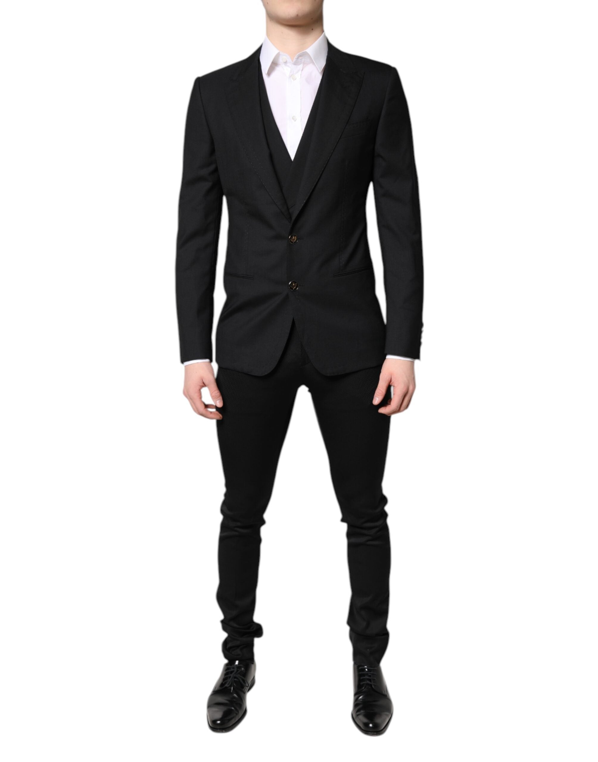 Dolce & Gabbana Black Single Breasted Formal Blazer with Vest -   -  Dolce & Gabbana. Dolce & Gabbana Black Single Breasted Formal Blazer with Vest -   -  Dolce & Gabbana.