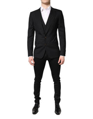 Dolce & Gabbana Black Single Breasted Formal Blazer with Vest -   -  Dolce & Gabbana.