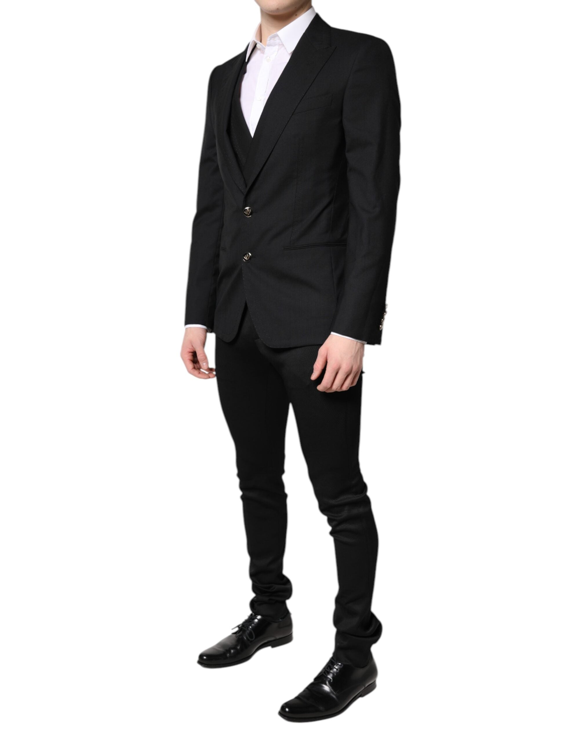 Dolce & Gabbana Black Single Breasted Formal Blazer with Vest -   -  Dolce & Gabbana. Dolce & Gabbana Black Single Breasted Formal Blazer with Vest -   -  Dolce & Gabbana.