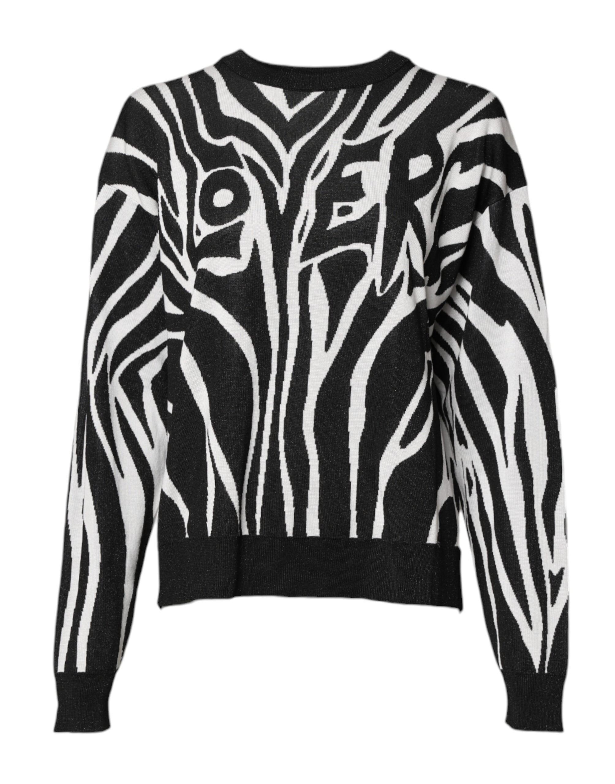 Dolce & Gabbana Black White Print Women Pullover Sweater -   -  Dolce & Gabbana. Dolce & Gabbana Black White Print Women Pullover Sweater -   -  Dolce & Gabbana.