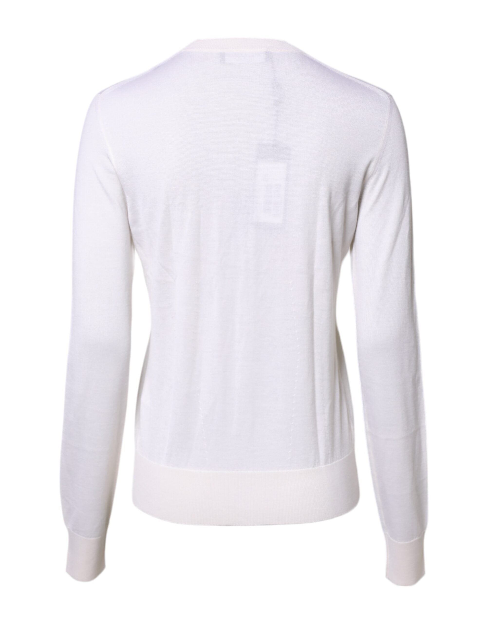 Dolce & Gabbana White Cashmere Crew Neck Top Cardigan Sweater -   -  Dolce & Gabbana. Dolce & Gabbana White Cashmere Crew Neck Top Cardigan Sweater -   -  Dolce & Gabbana.