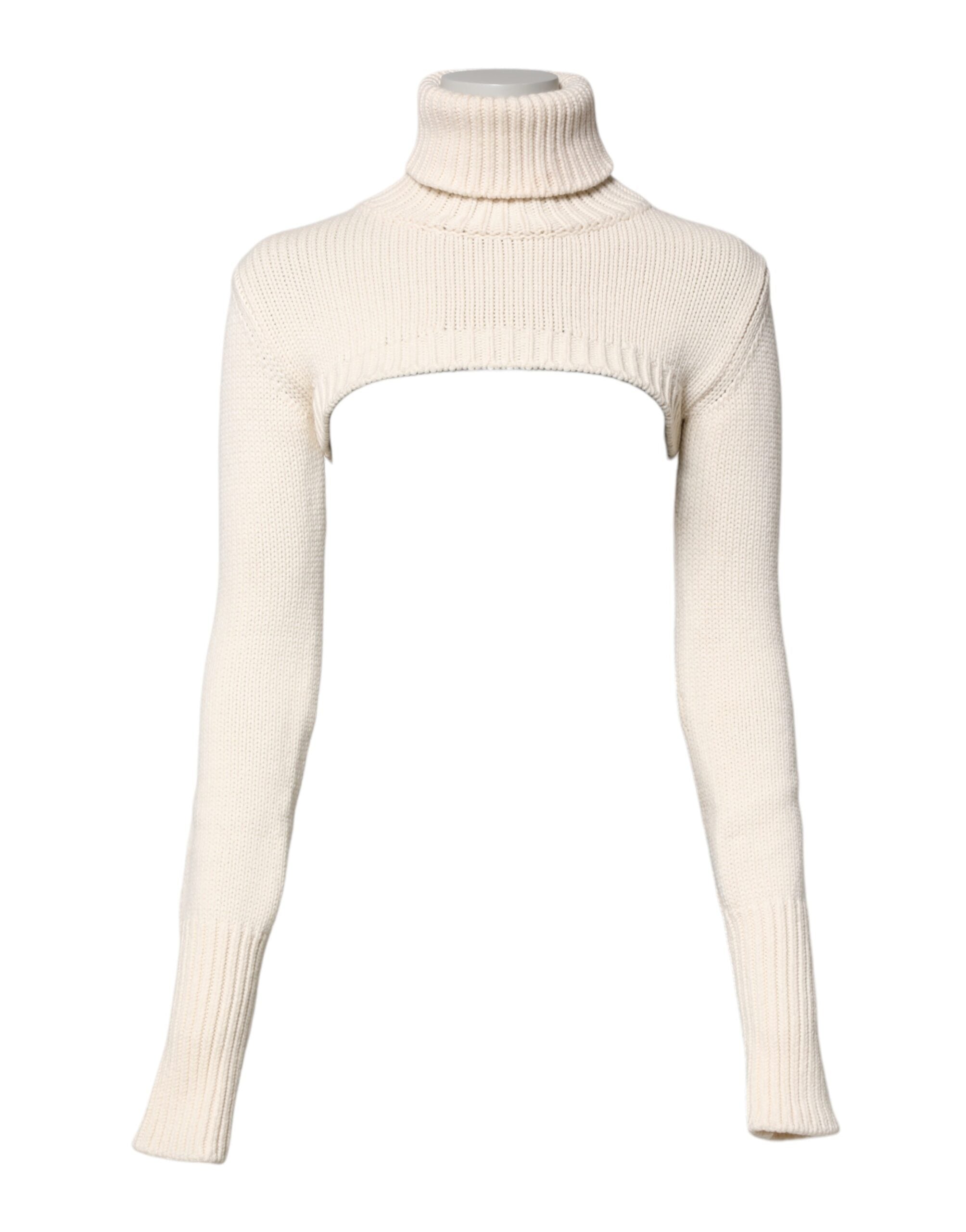 Dolce & Gabbana Ivory Cashmere Turtleneck Cropped Top Sweater -   -  Dolce & Gabbana. Dolce & Gabbana Ivory Cashmere Turtleneck Cropped Top Sweater -   -  Dolce & Gabbana.